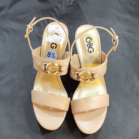 BRAND NEW GBG LOS ANGELES ESPADRILLE OPEN TOE WEDGE SANDAL - Picture 1 of 11